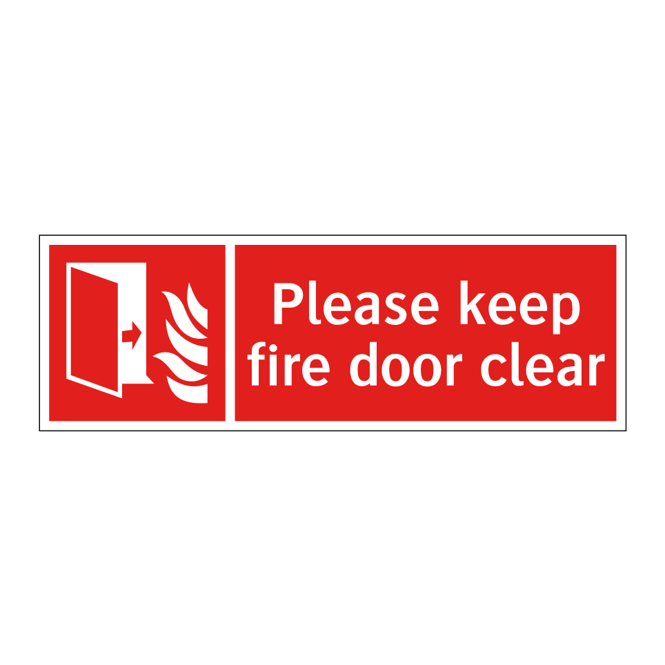 Please keep fire door clear