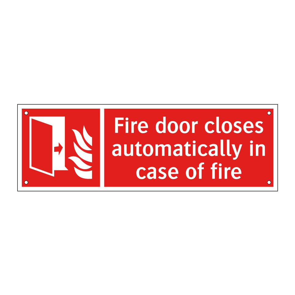 Fire door closes automatically in case of fire