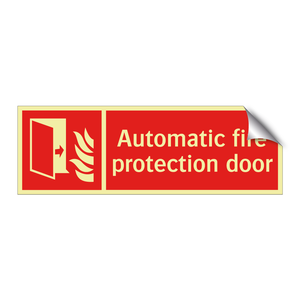 Automatic fire protection door