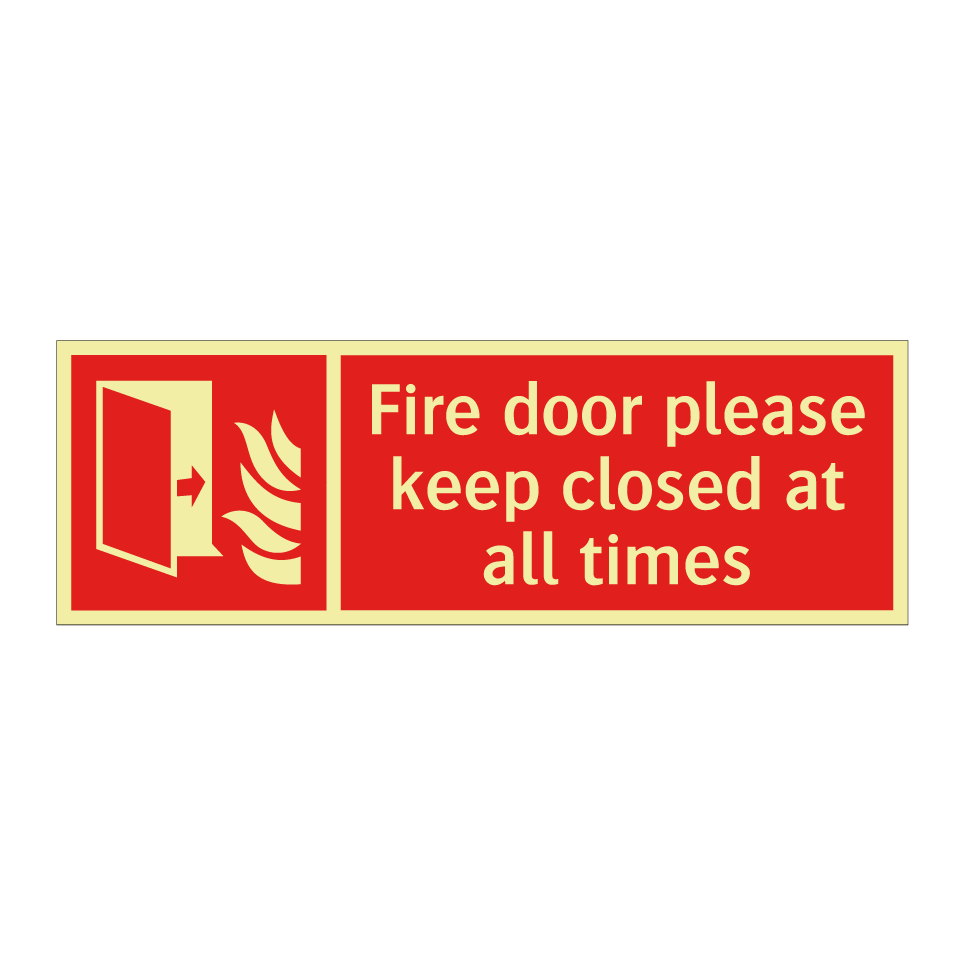Fire door please keep closed at all times