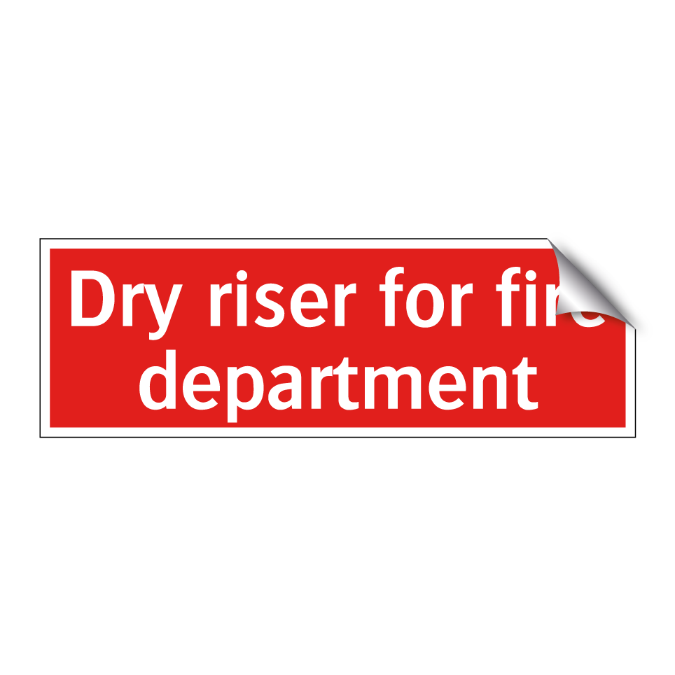 Dry riser for fire department