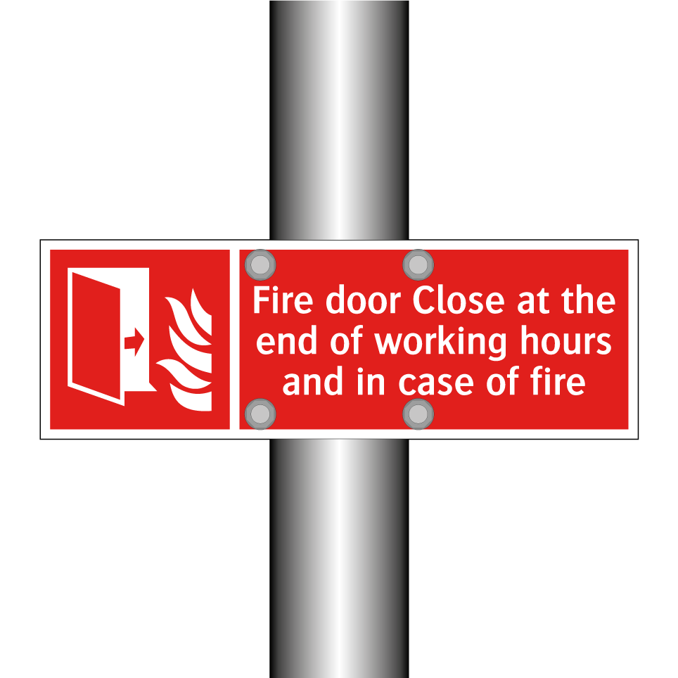 Fire door Close at the end of working hours and in case of fire