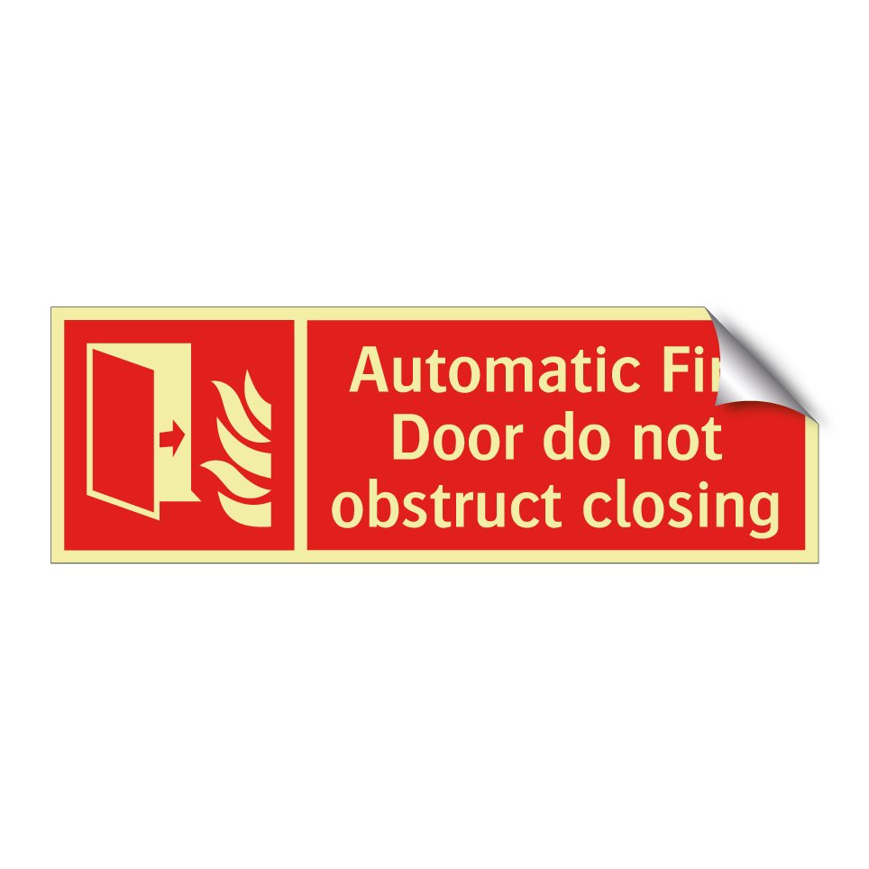 Automatic Fire Door do not obstruct closing