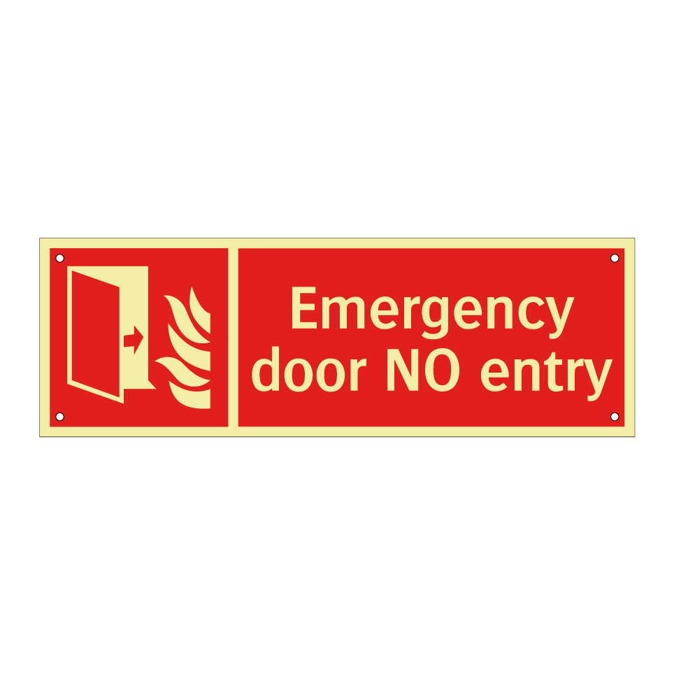Emergency door NO entry