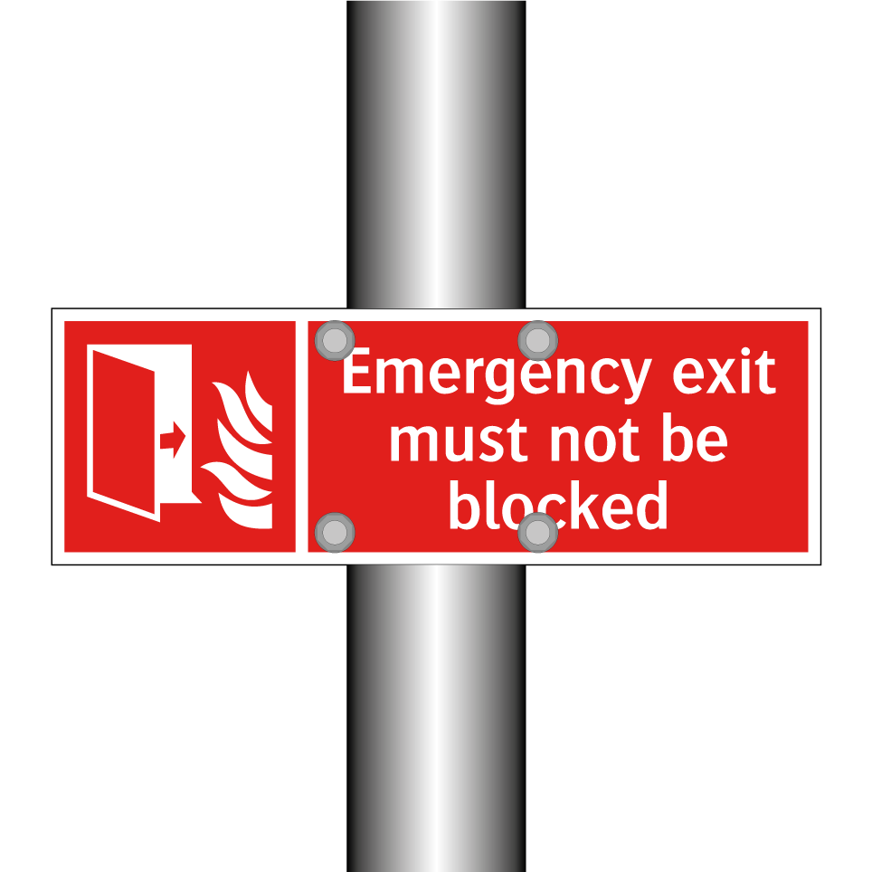 Emergency exit must not be blocked