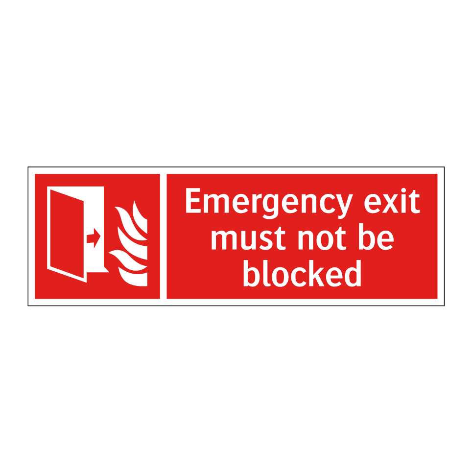 Emergency exit must not be blocked