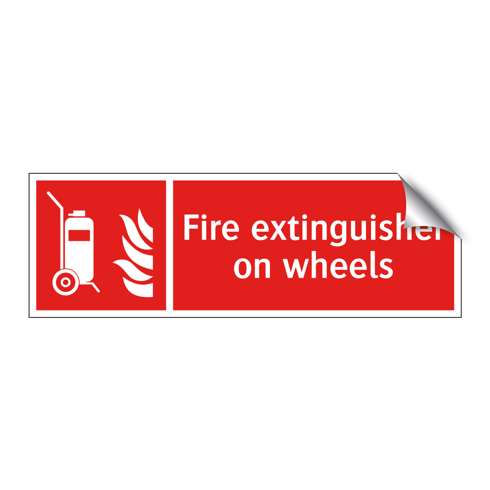 Fire extinguisher on wheels
