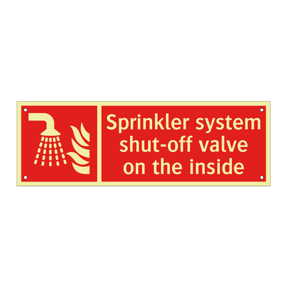 Sprinkler system shut-off valve on the inside