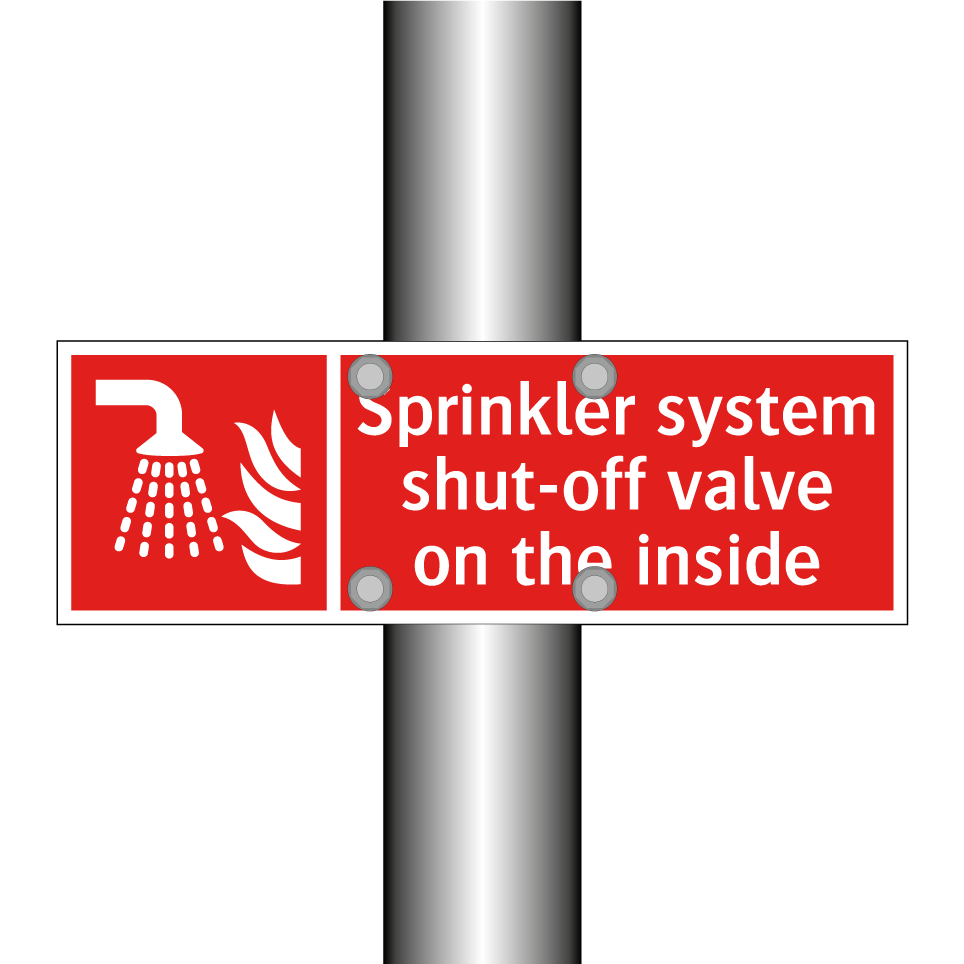 Sprinkler system shut-off valve on the inside