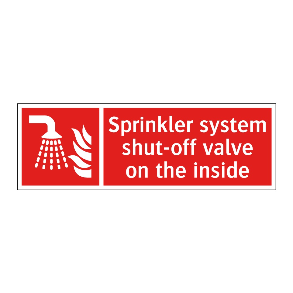 Sprinkler system shut-off valve on the inside