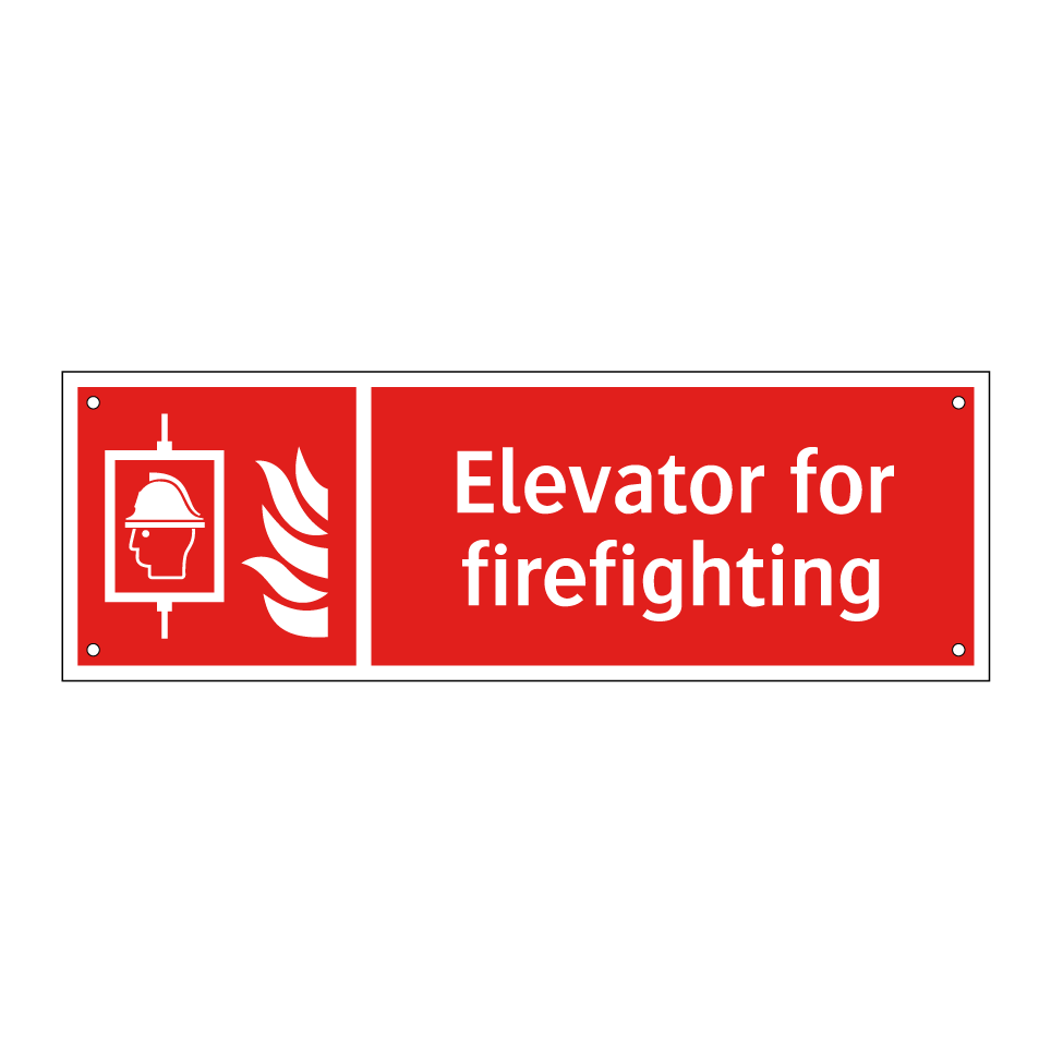 Elevator for firefighting