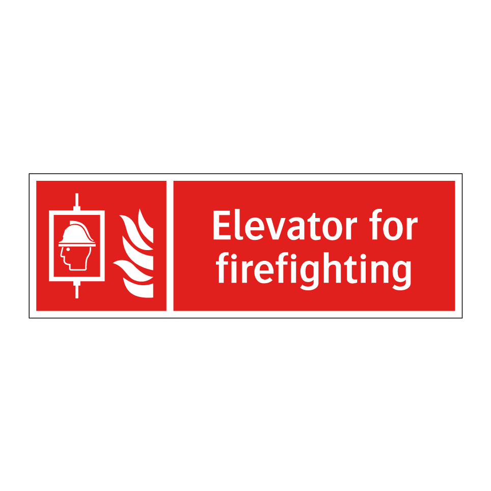 Elevator for firefighting