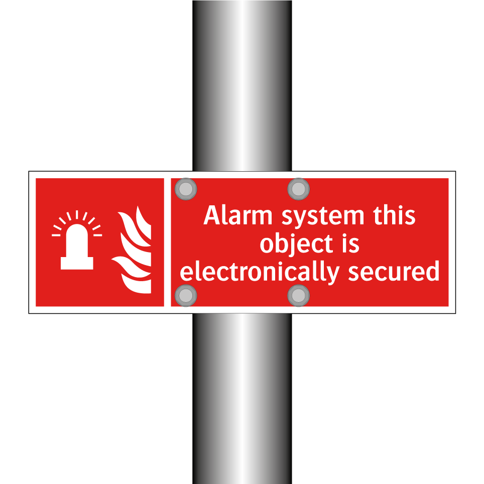Alarm system this object is electronically secured