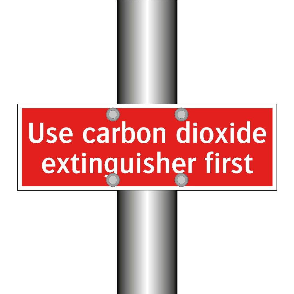 Use carbon dioxide extinguisher first