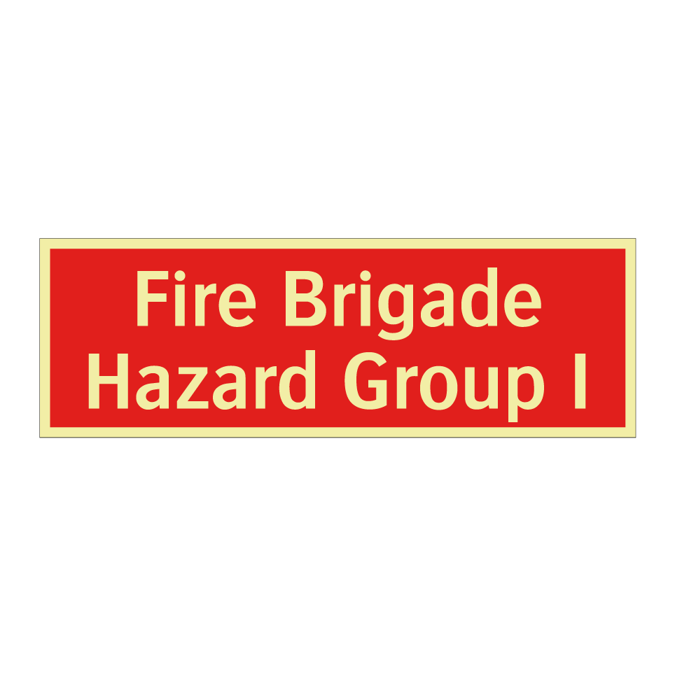 Fire Brigade Hazard Group I