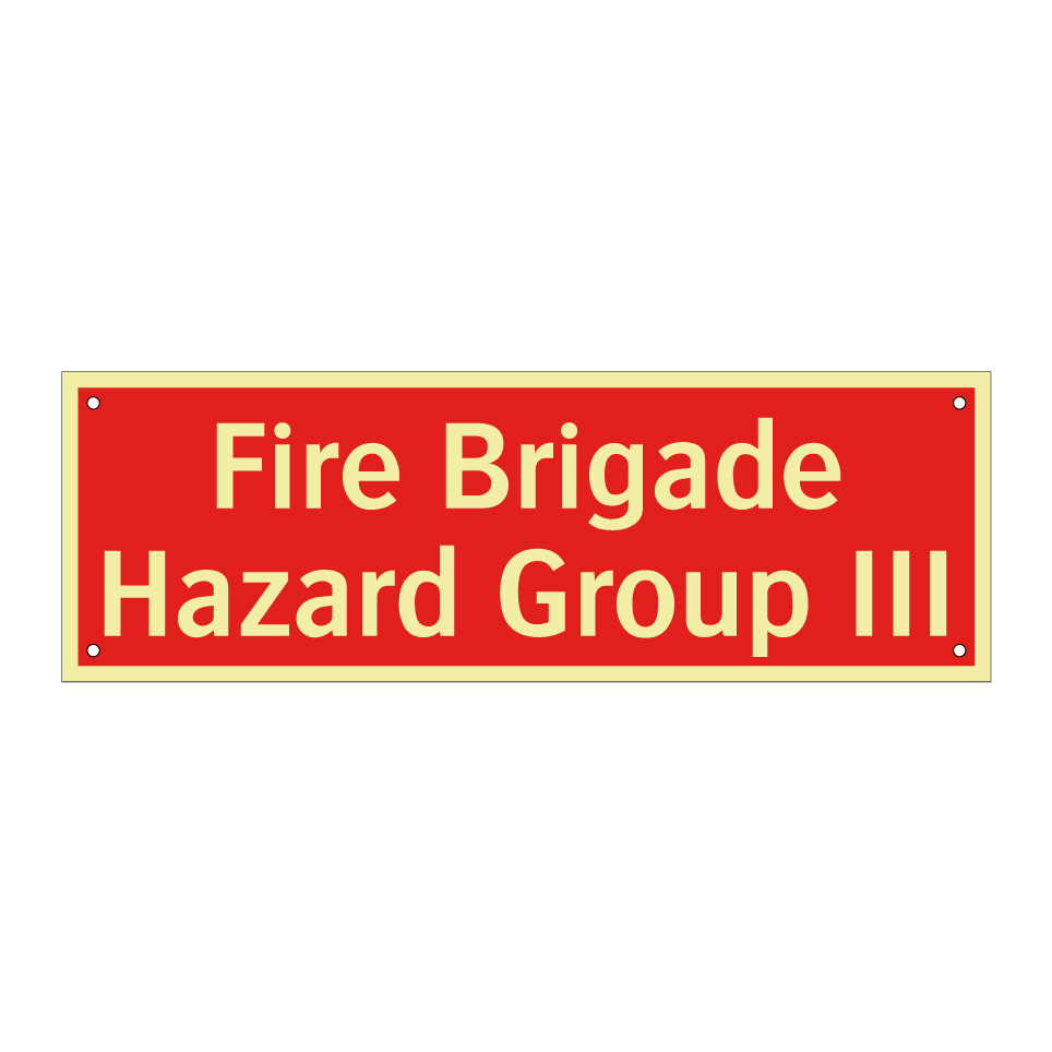 Fire Brigade Hazard Group III