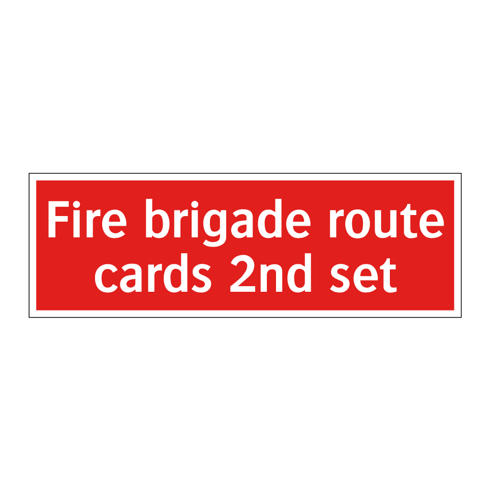 Fire brigade route cards 2nd set