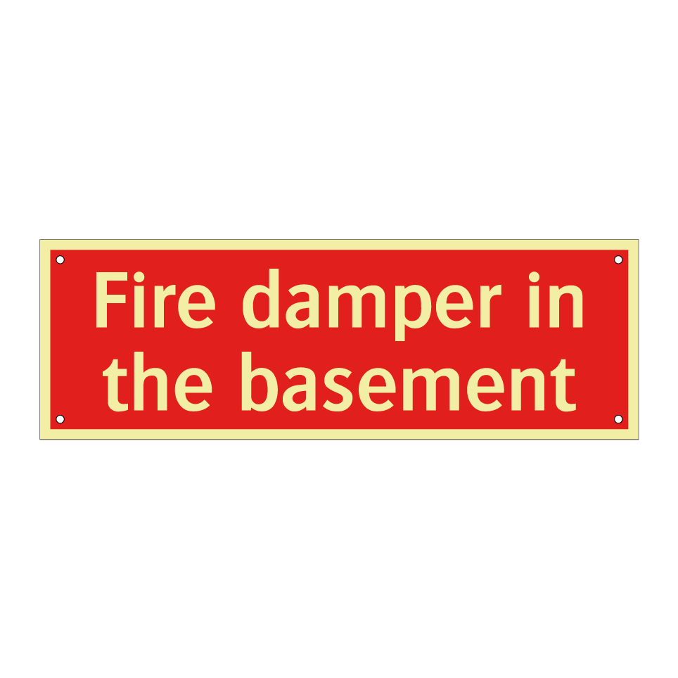 Fire damper in the basement