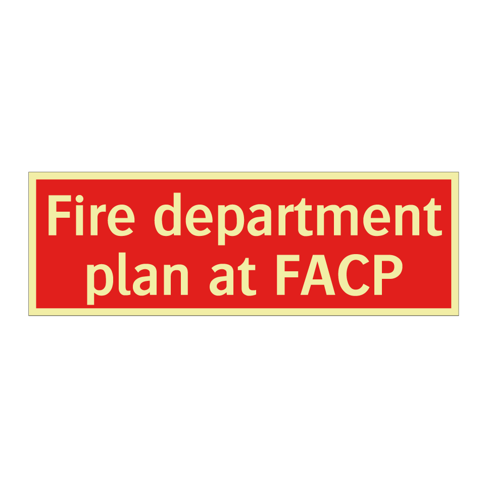 Fire department plan at FACP