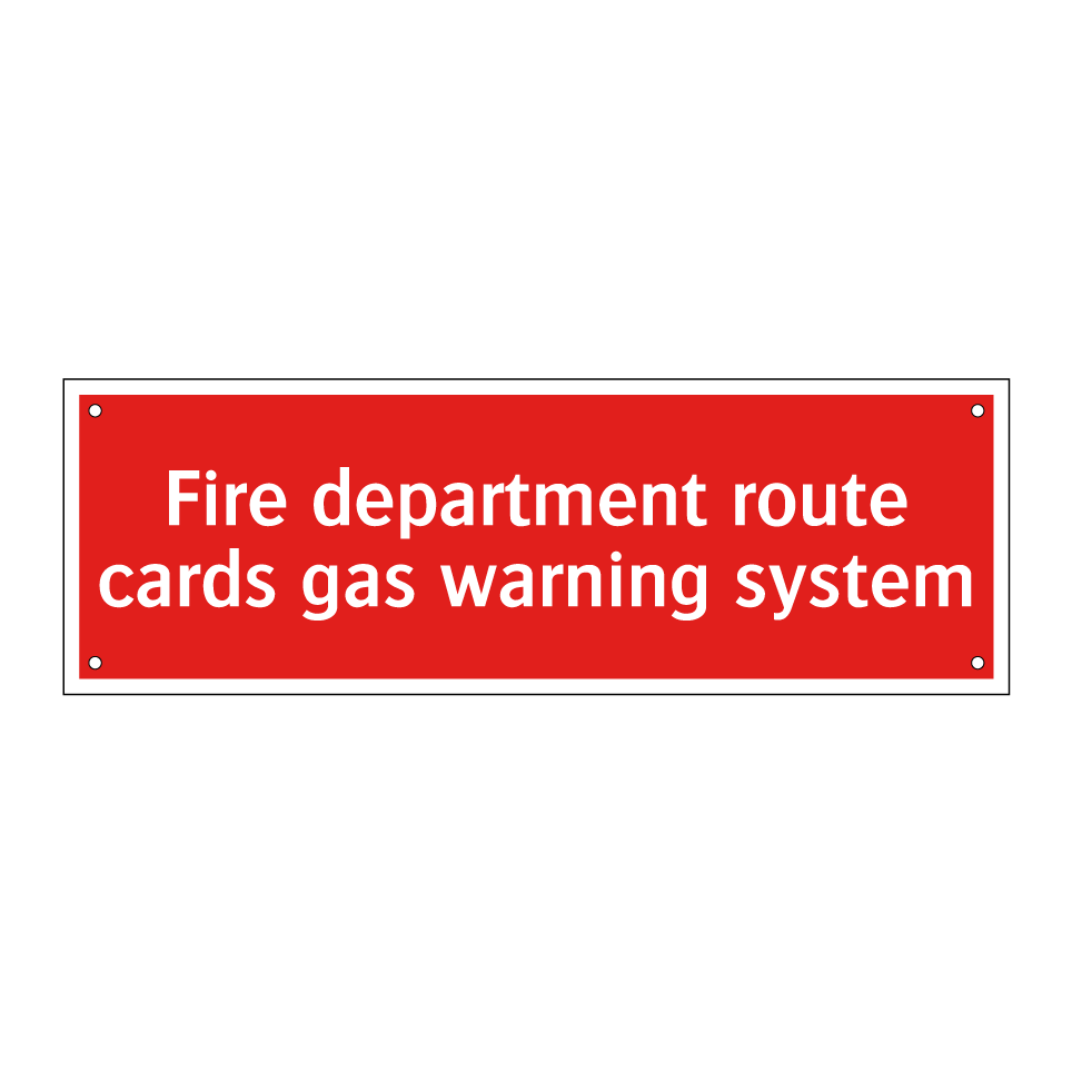 Fire department route cards gas warning system
