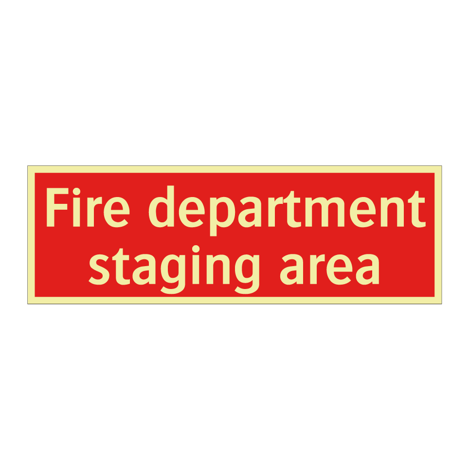 Fire department staging area