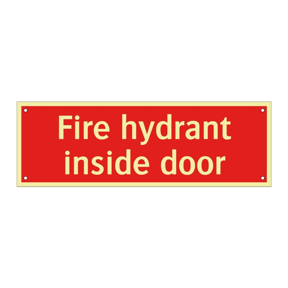 Fire hydrant inside door