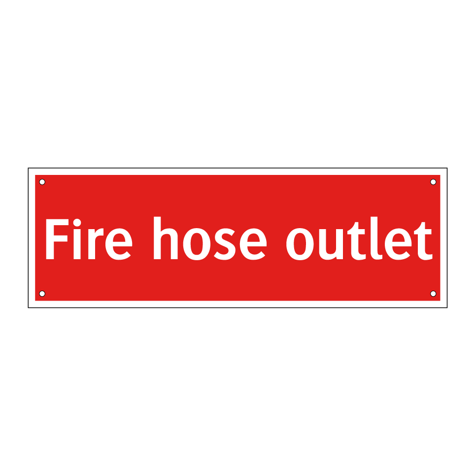 Fire hose outlet