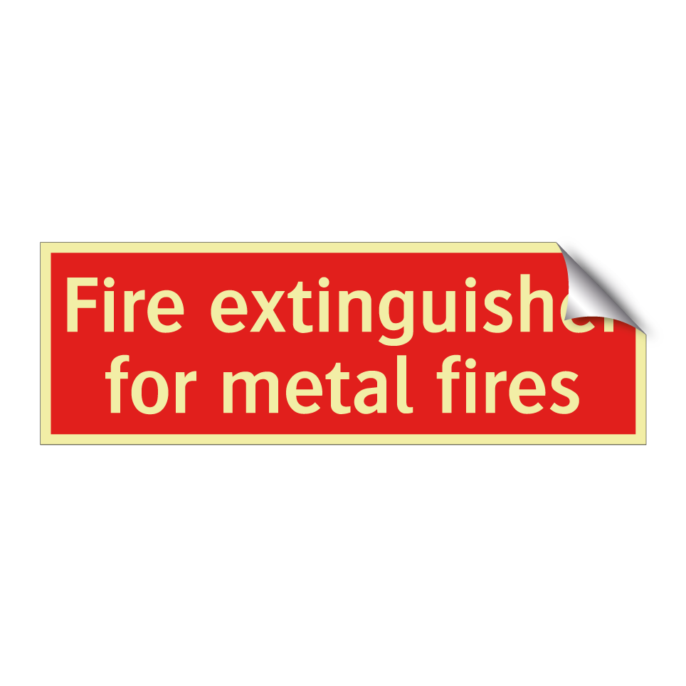 Fire extinguisher for metal fires