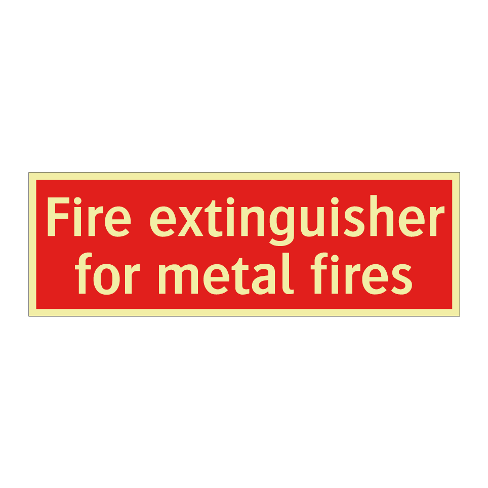 Fire extinguisher for metal fires