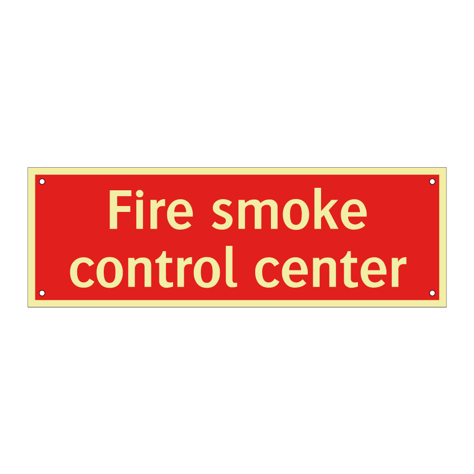 Fire smoke control center