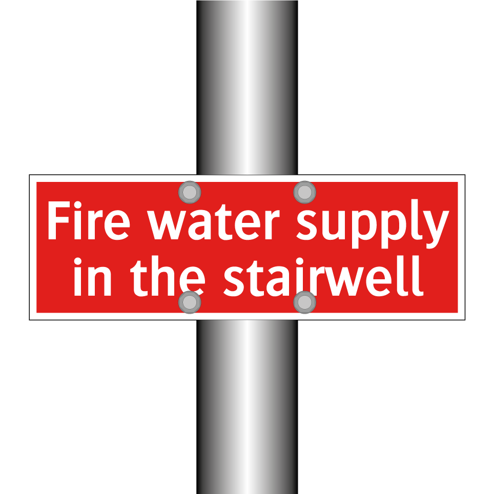 Fire water supply in the stairwell