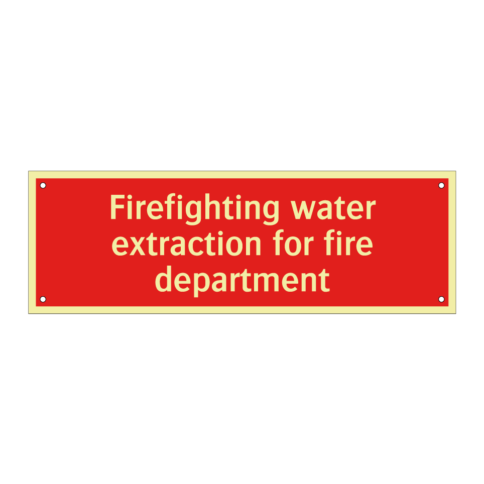 Firefighting water extraction for fire department