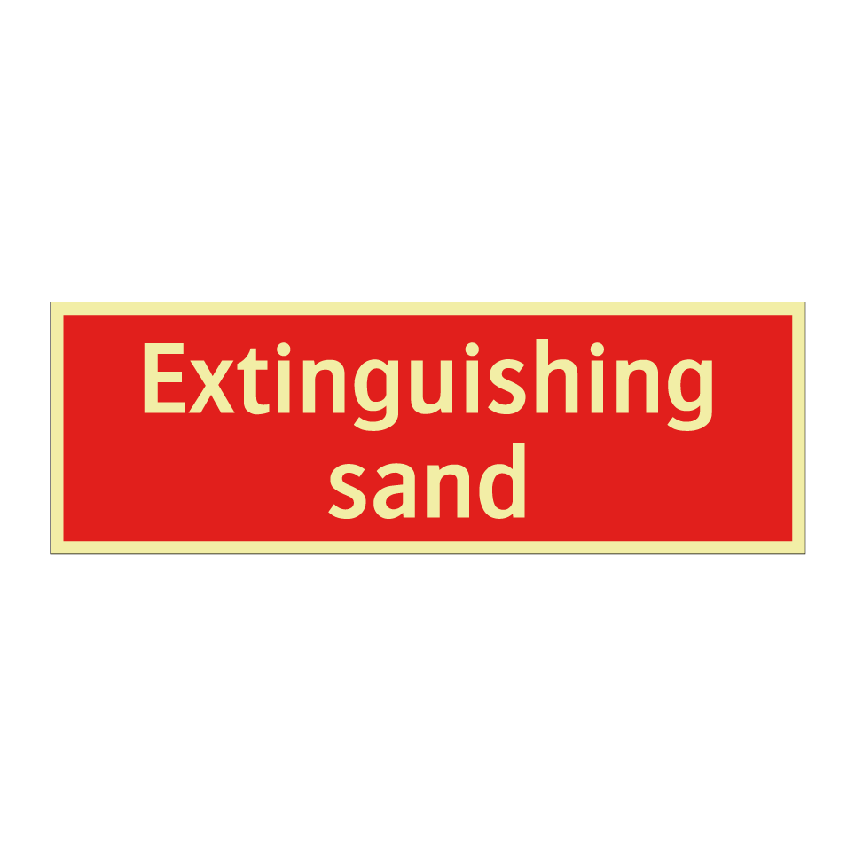 Extinguishing sand