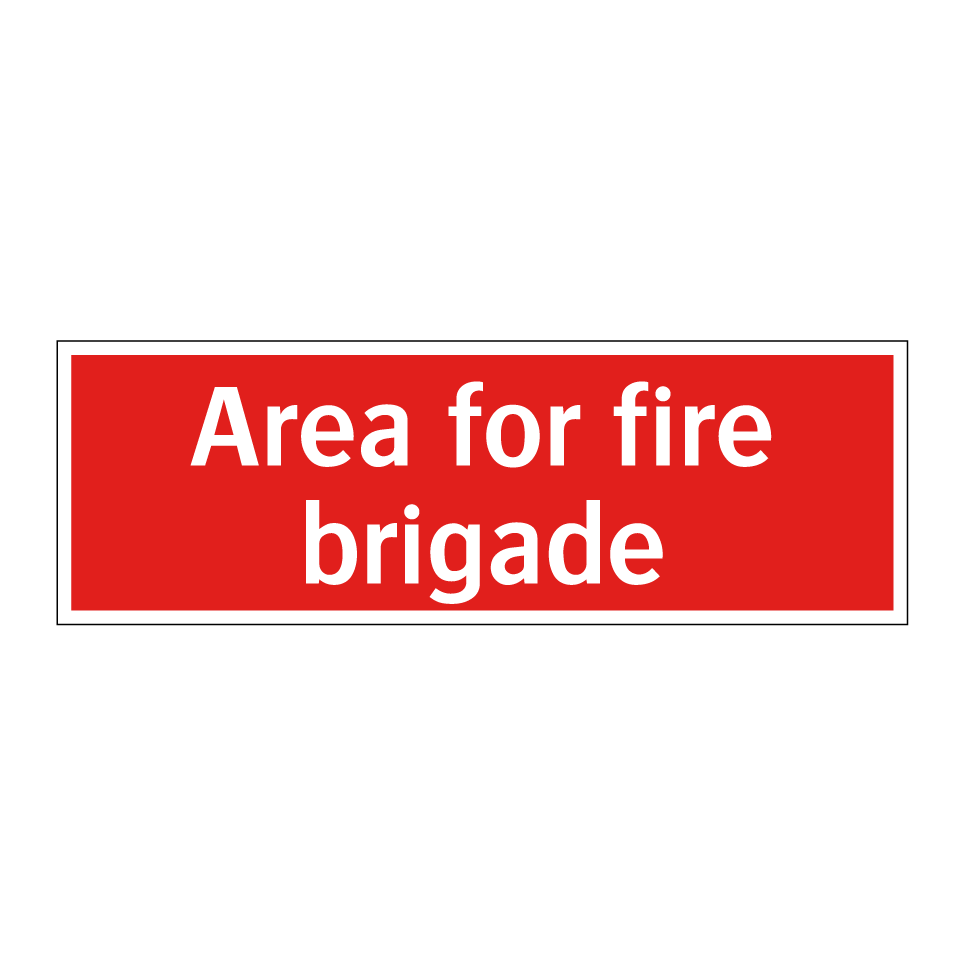 Area for fire brigade