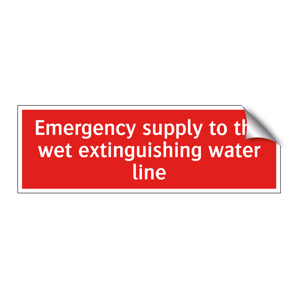 Emergency supply to the wet extinguishing water line