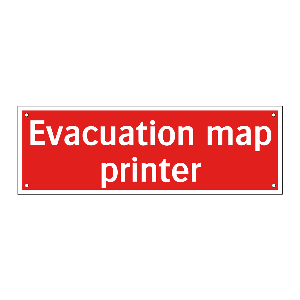 Evacuation map printer