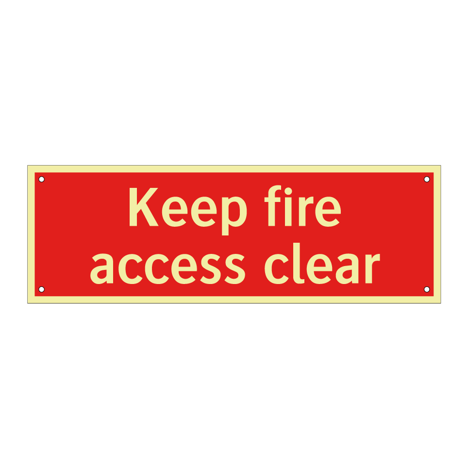 Keep fire access clear