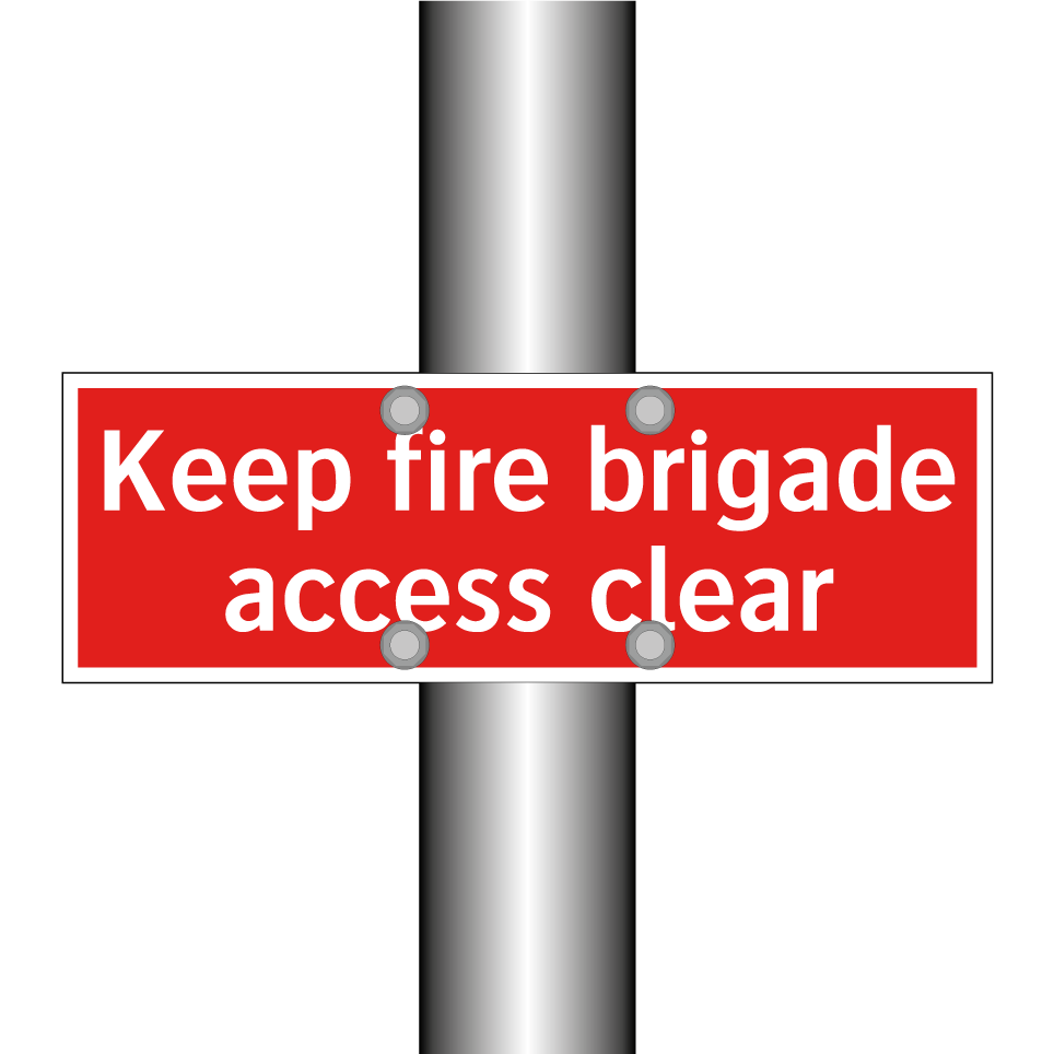 Keep fire brigade access clear