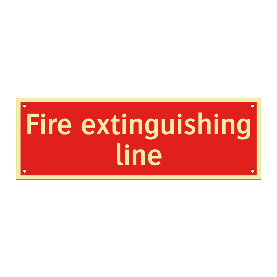 Fire extinguishing line