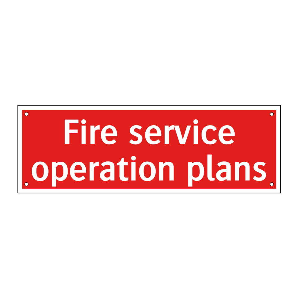 Fire service operation plans