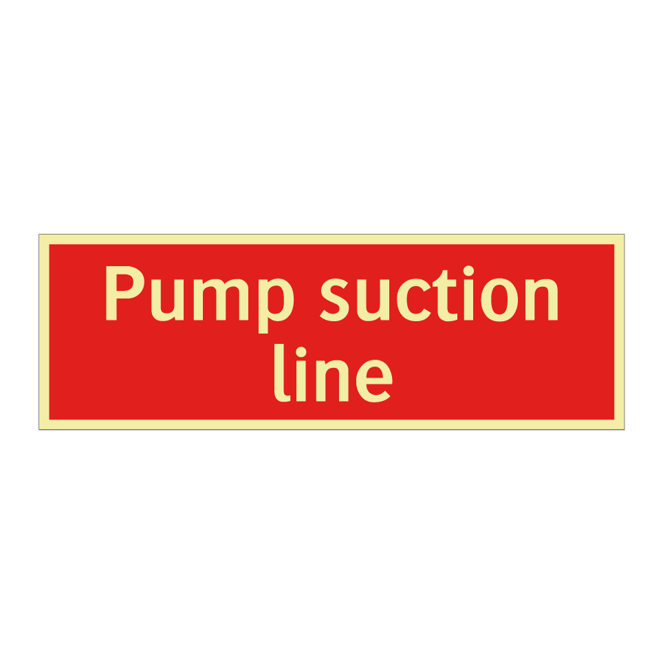 Pump suction line