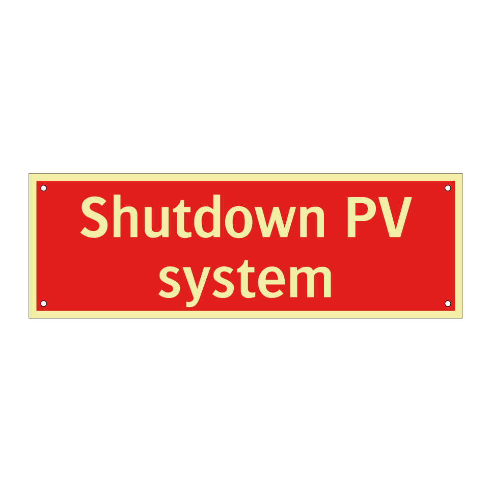 Shutdown PV system