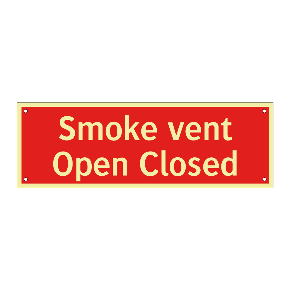 Smoke vent Open Closed