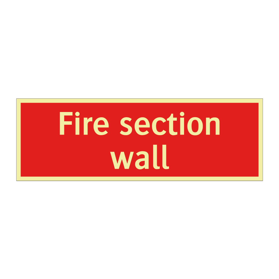 Fire section wall