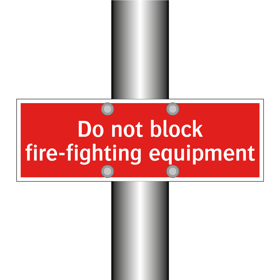 Do not block fire-fighting equipment