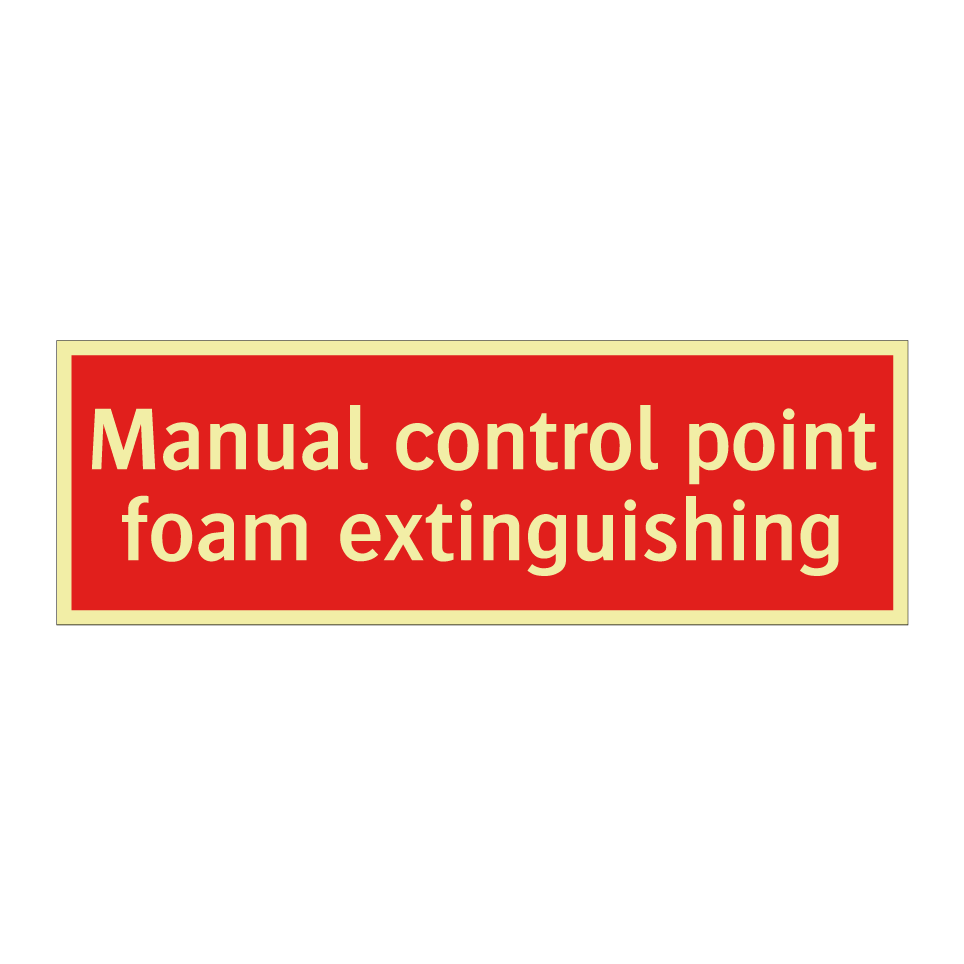 Manual control point foam extinguishing