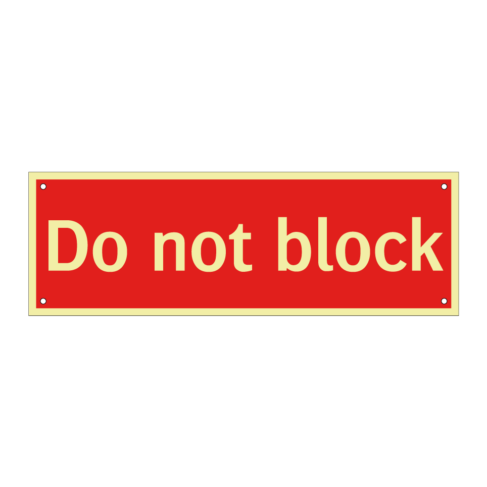 Do not block