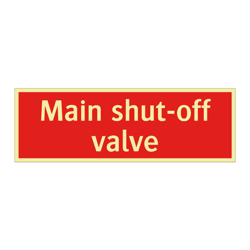Main shut-off valve