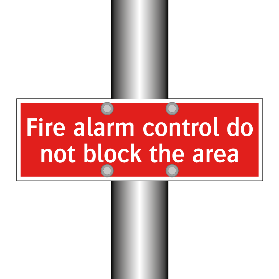 Fire alarm control do not block the area