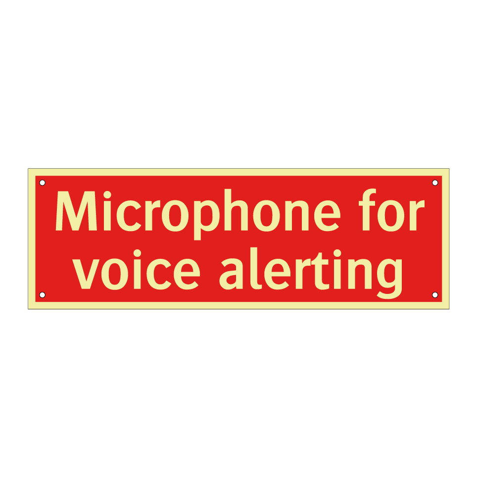 Microphone for voice alerting